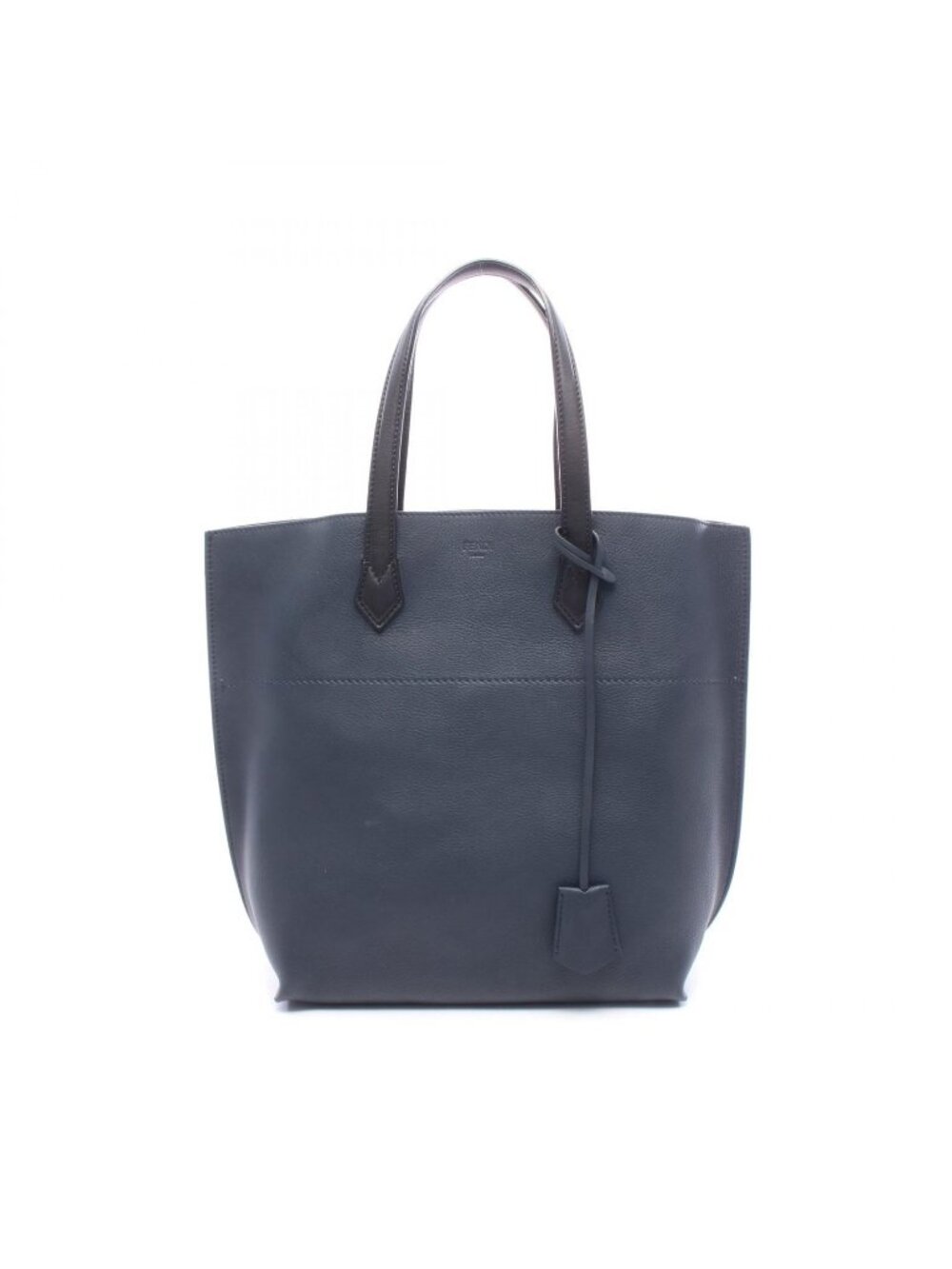 Fendi Tote Bag All in Shopping Navy Black Leather
